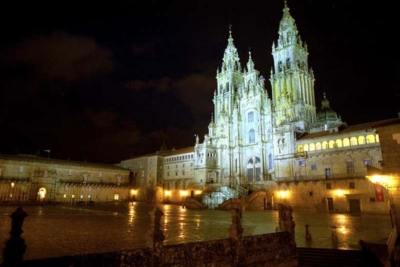 A catedral ao anoitecer