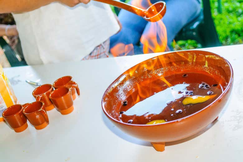 Durante el ritual de la queimada
