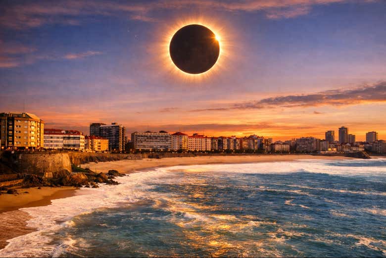 Vista panorámica ciudad de Coruña