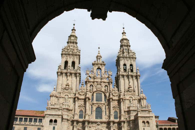 La facciata della cattedrale di Santiago de Compostela