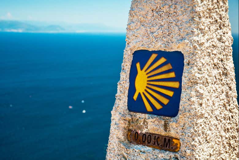 The famous km 0 of the Camino de Santiago