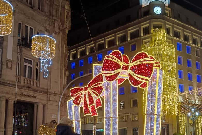 Adornos navideños en Vigo