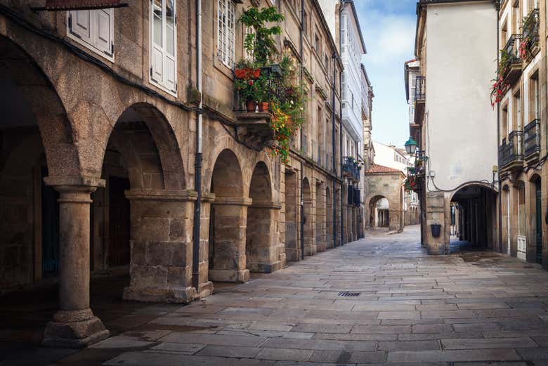 Recorriendo las calles de Santiago de Compostela
