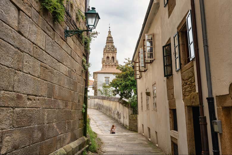 Nel centro di Santiago de Compostela