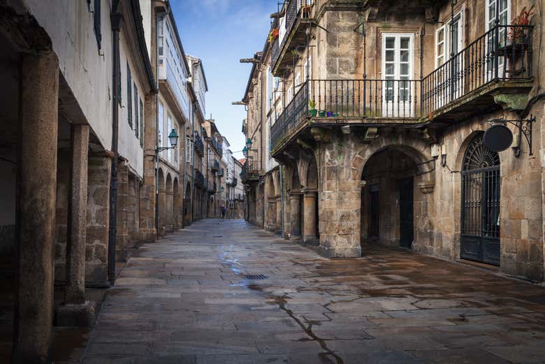 Camminando per le strade del centro di Santiago