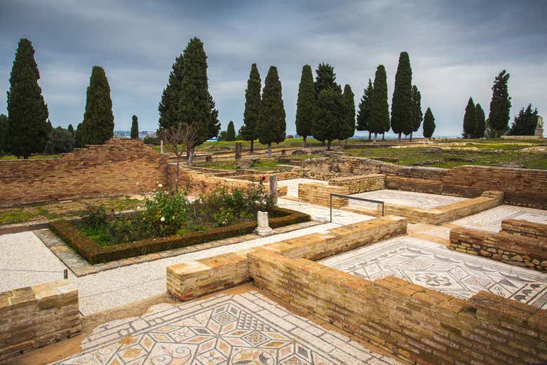 Suelos repletos de mosaicos en Itálica