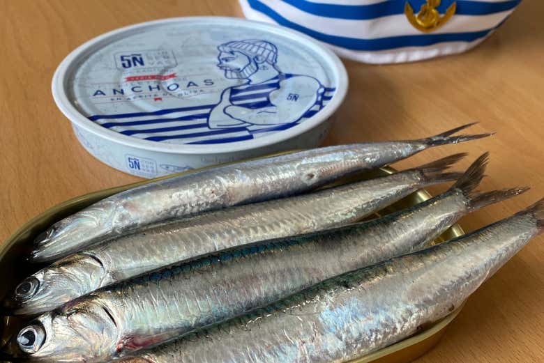 Las anchoas sin procesar