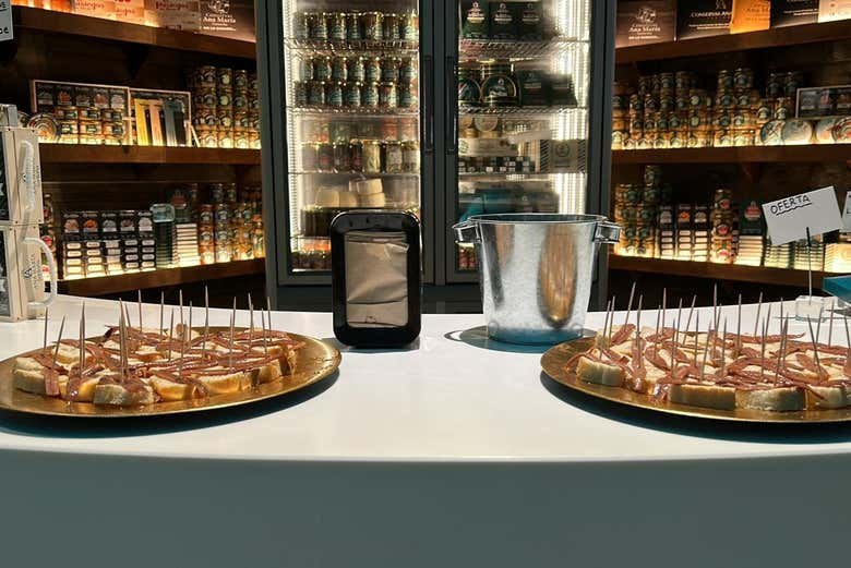 Probaremos unos pinchos de anchoas