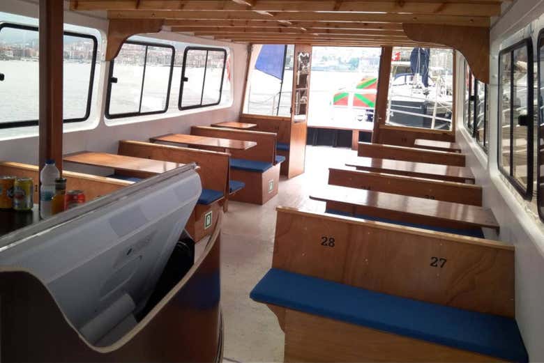 Interior del barco