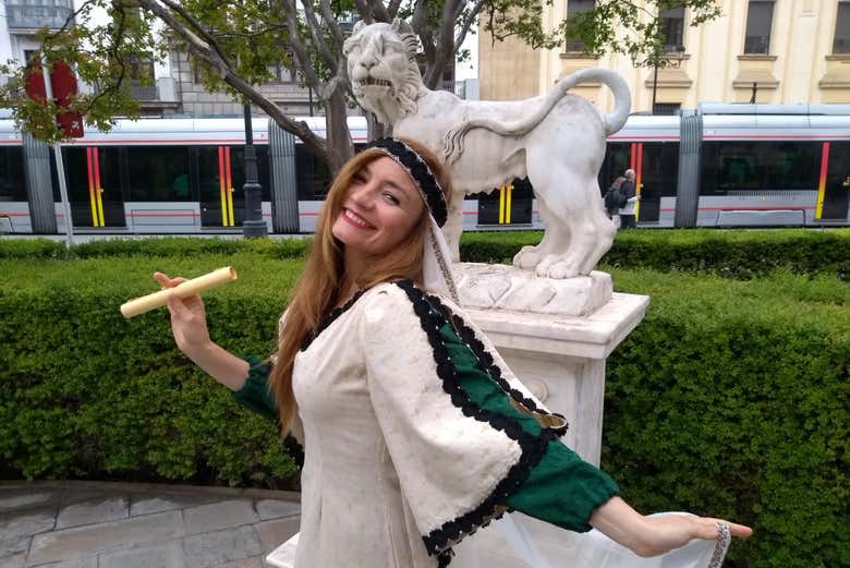 Attrice del tour teatralizzato di Siviglia