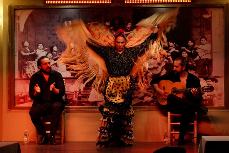 Uma das bailarinas de flamenco