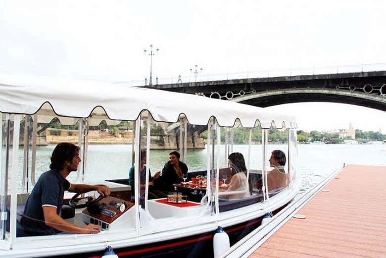Sailing on a private boat