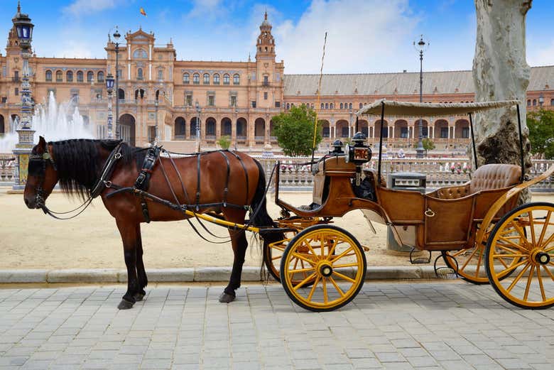 Une calèche sur la Plaza España