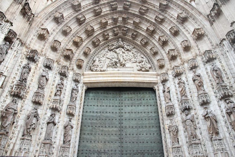 Ornate entrance to Seville Cathedral