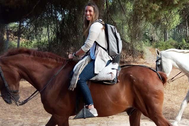 Diversão no passeio a cavalo