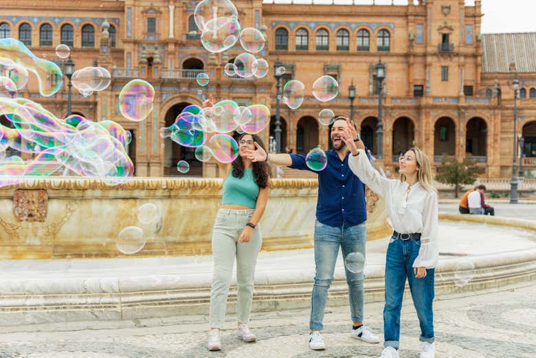 Foto artística en la Plaza de España