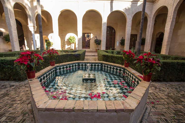 One of the fountains at the Palacio de las Dueñas