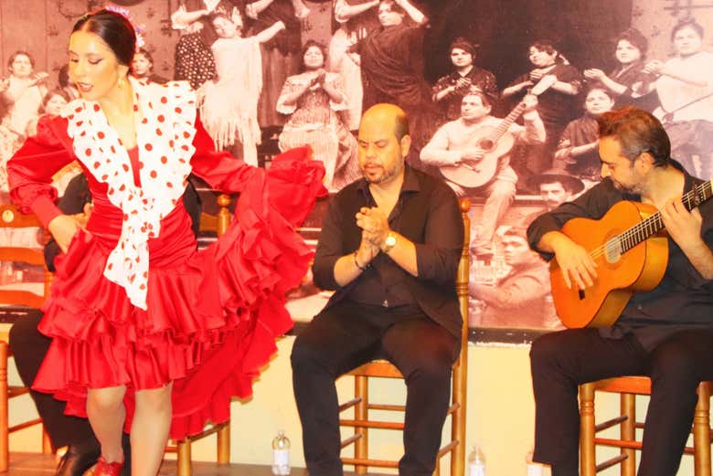 Durante lo spettacolo di flamenco