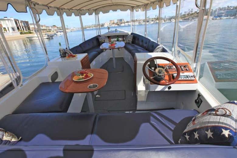 Interior of one of the boats