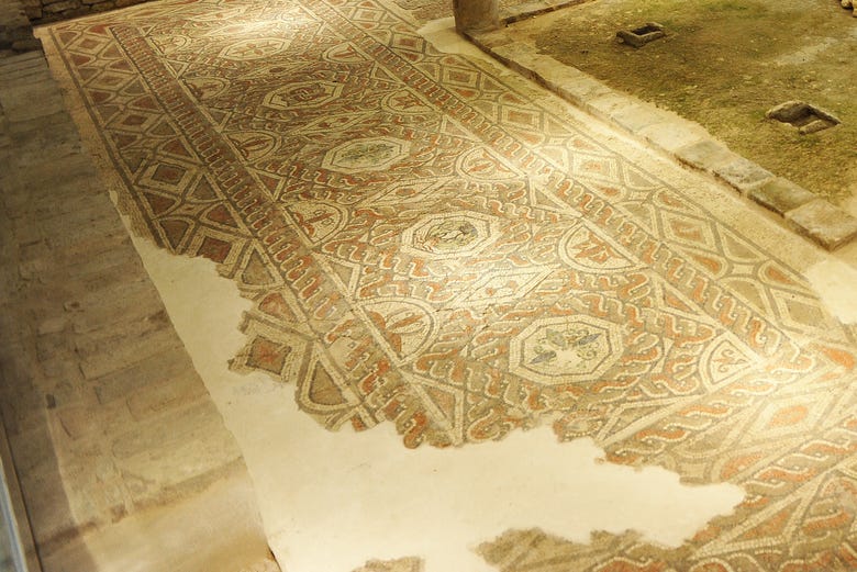 Mosaicos romanos en el Antiquarium