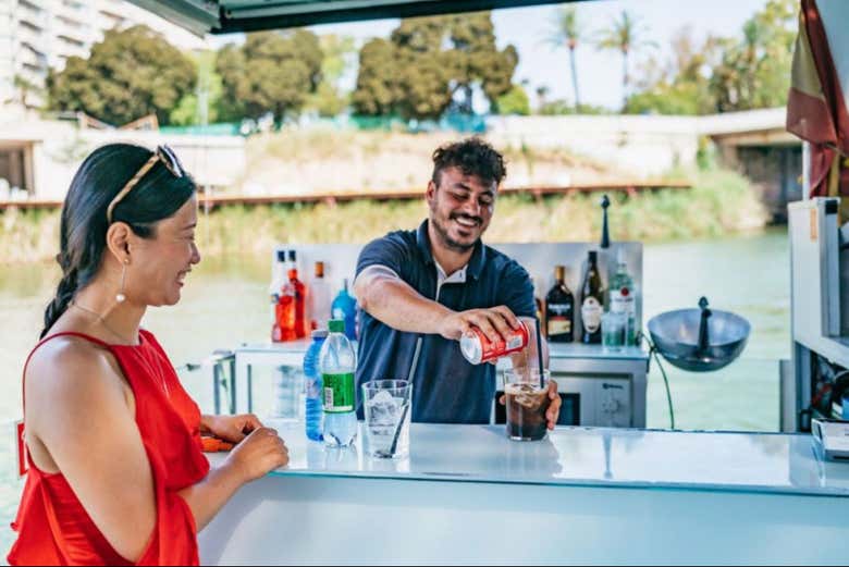 Enjoy a drink on board