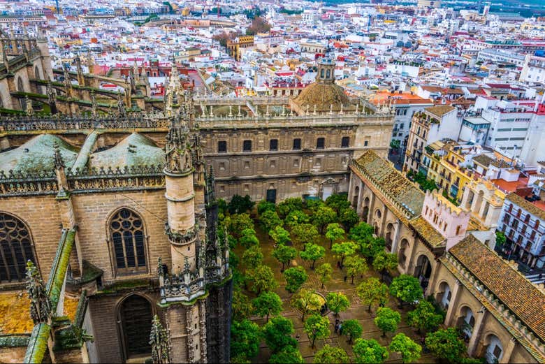 Il Patio de los Naranjos visto dall'alto