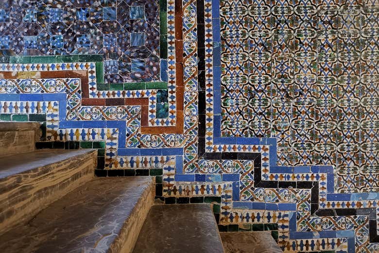 Detalle de las escaleras en la Casa de Pilatos