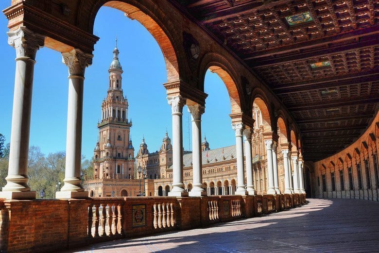 La famosa Plaza de España, en Sevilla