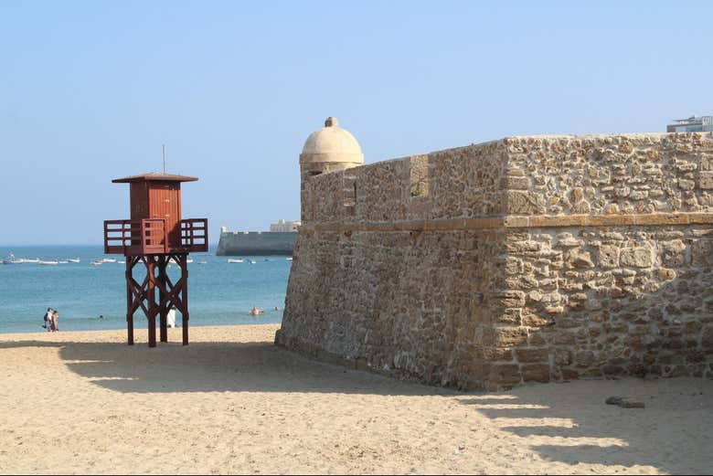 Playa de La Caleta, en Cádiz