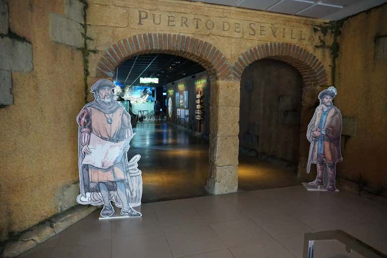 Entrée de la section du port de Séville à l'aquarium de Séville