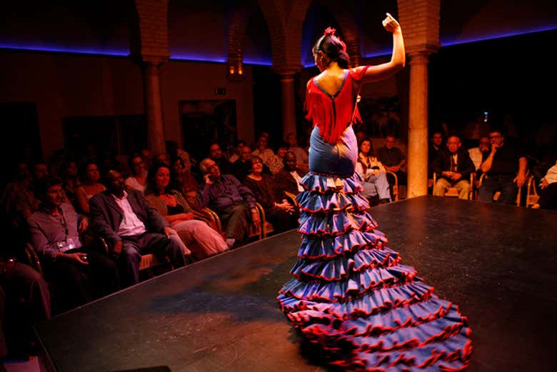 Flamenco dancer on stage