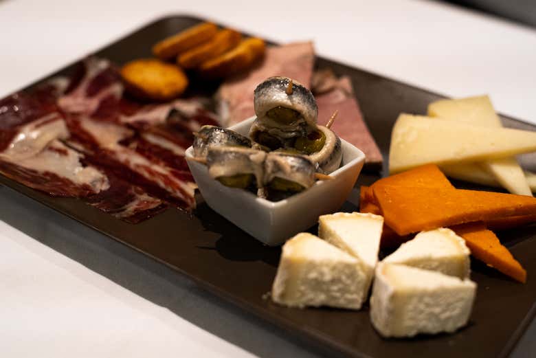 A variety of traditional tapas