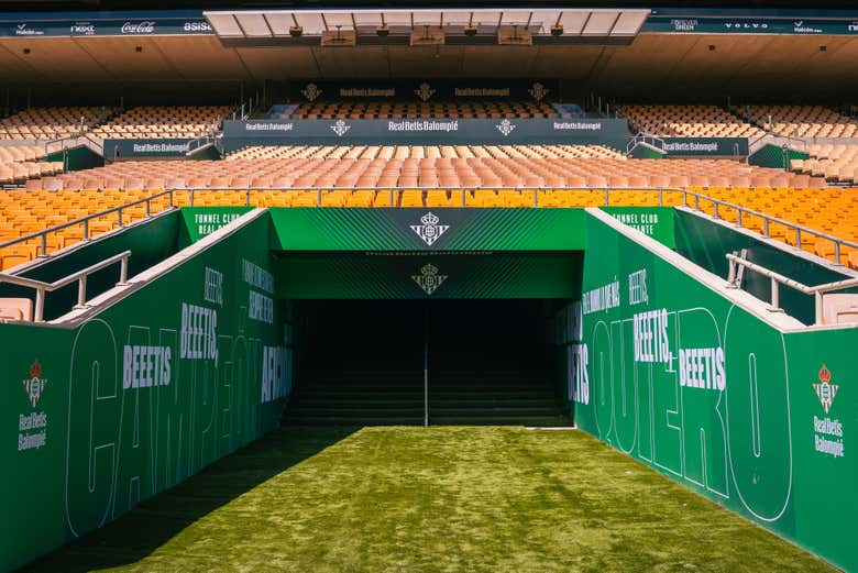 Tunnel d'accès depuis le terrain