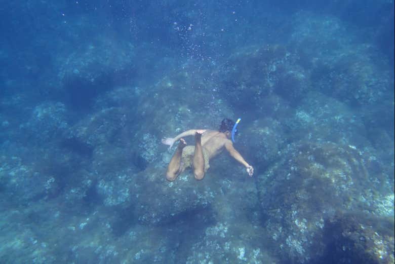 Haciendo snorkel