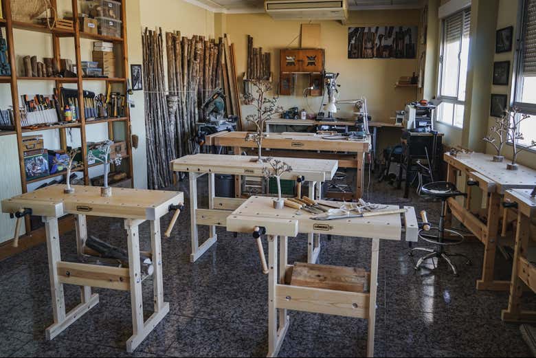 Inside the workshop