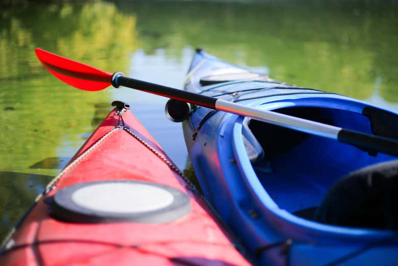 Kayaks en el río Guadiaro