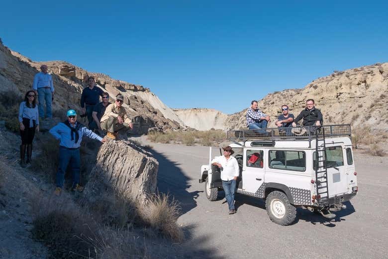 En jeep por el desierto de Tabernas