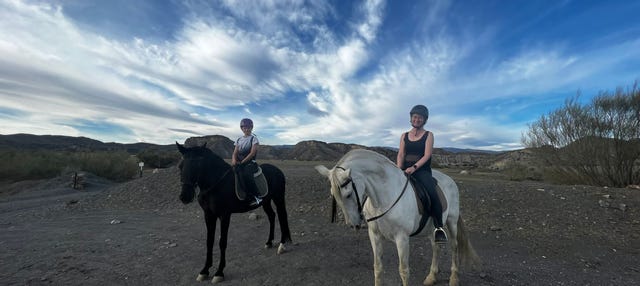 Paseo a caballo por el desierto de Tabernas