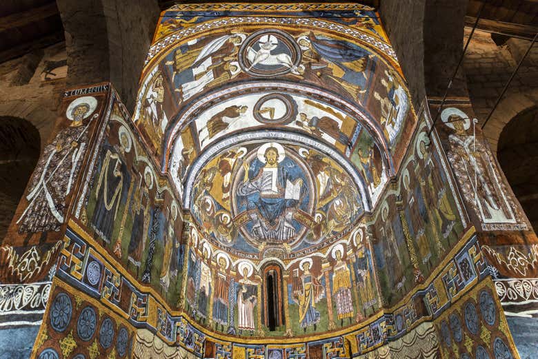 Projection des peintures de Sant Climent de Taüll