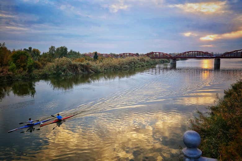 Fiume Tago al tramonto