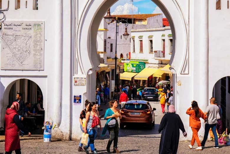 Uno de los arcos de la Medina de Tánger
