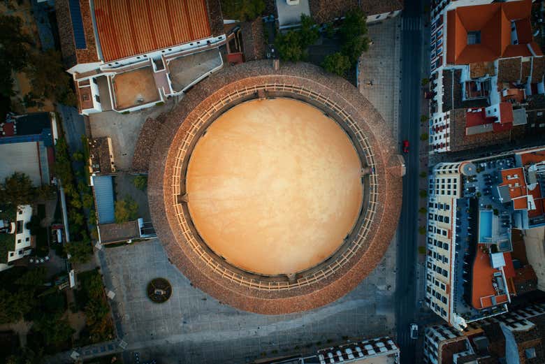 Vista aérea de la plaza de toros de Ronda