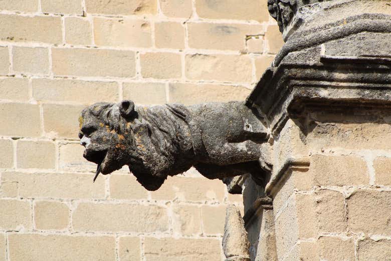 Una de las gárgolas de la catedral de Jerez de la Frontera