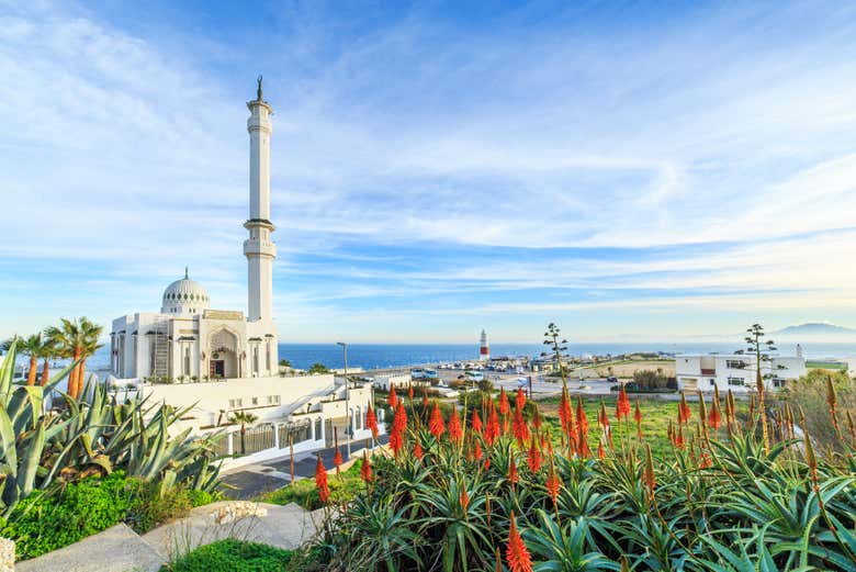 Contemplando la mezquita de Punta de Europa