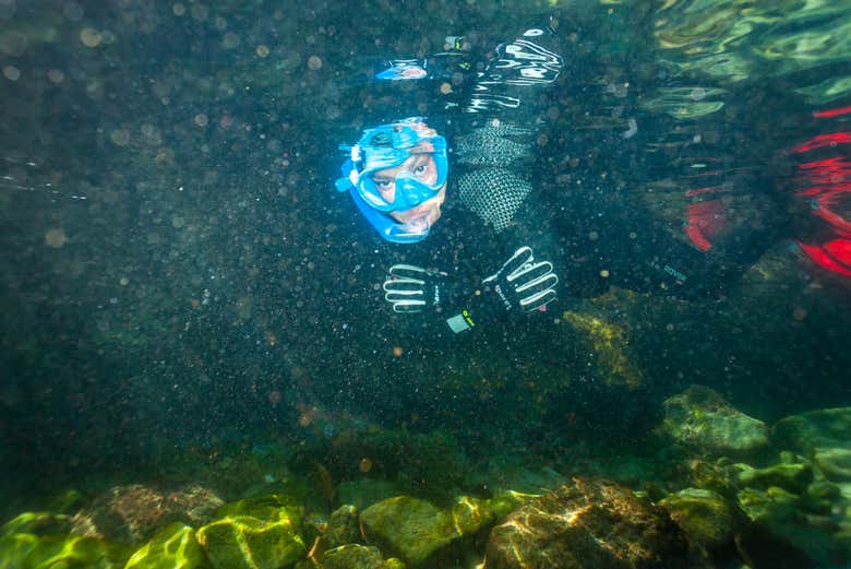 Practicando snorkel en el Parque Natural del Estrecho