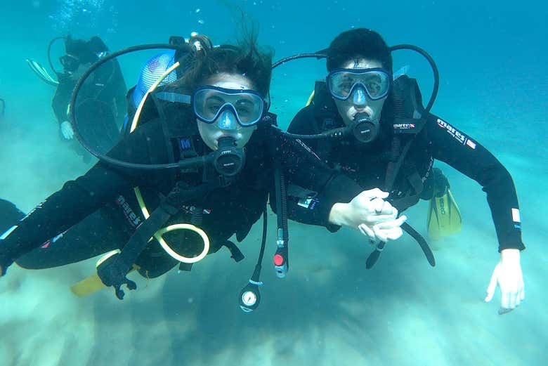 Buceando en aguas de Tarragona