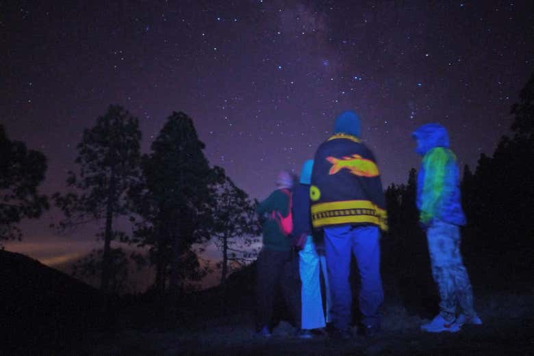 Admirando as estrelas na Ventana del Nublo