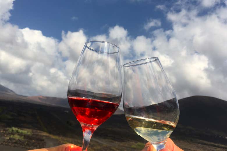 Degustación del delicioso vino de Lanzarote