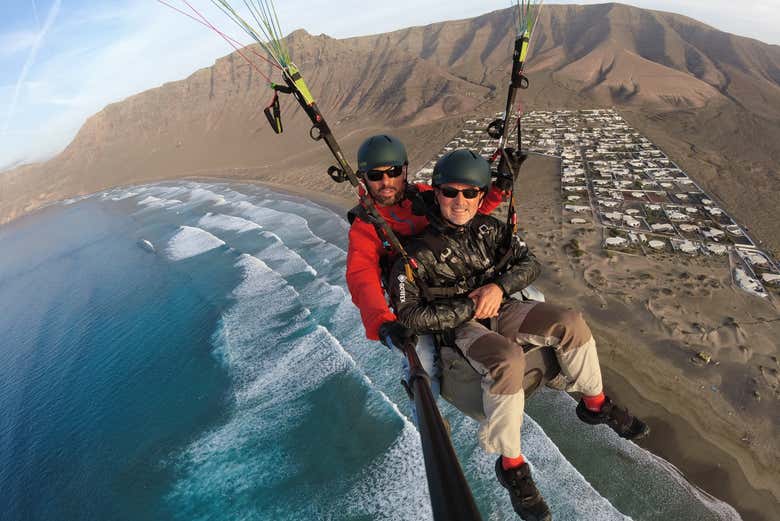 Volando en parapente