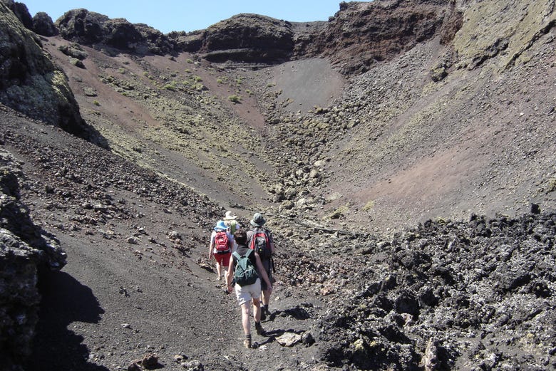 Enjoying the volcanic landscapes of Lanzarote